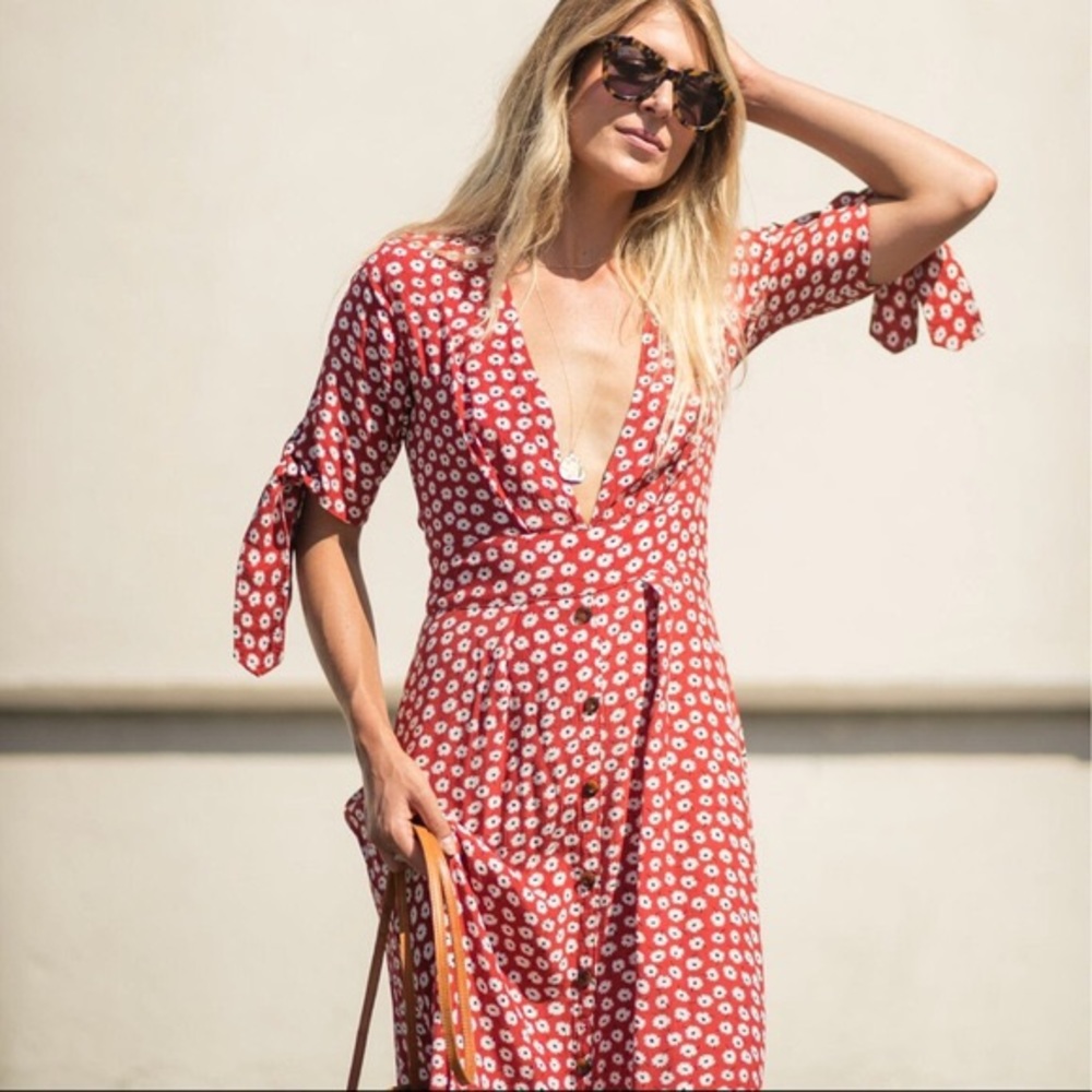 Faithfull the Brand Nina Floral MIDI dress